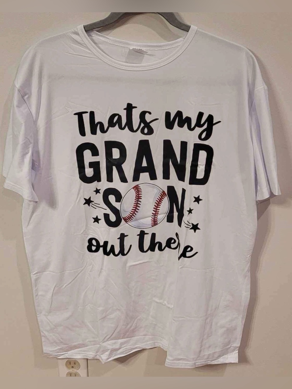 White 'That's My Grandson Out There' Graphic Tee Size XXL